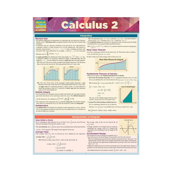 Calculus 2 - Quick Study Guide
